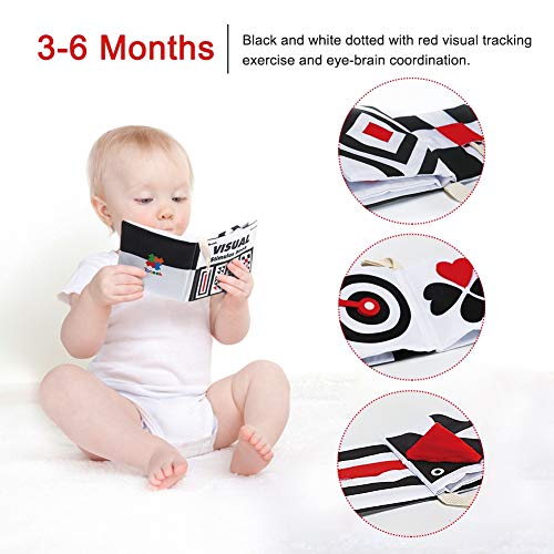 beetoy My First Soft Book, 2 PCS Nontoxic Fabric Baby Cloth Activity Crinkle Soft Black and White Books for Infants Boys and Girls Early Educational Toys Perfect for Baby Shower | The Storepaperoomates Retail Market - Fast Affordable Shopping