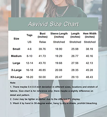 Asvivid Crewneck Sweatshirt for Women Plus Size Long Sleeve Round Neck Overiszed Pullover Top Loose Black T Shirt XL | The Storepaperoomates Retail Market - Fast Affordable Shopping