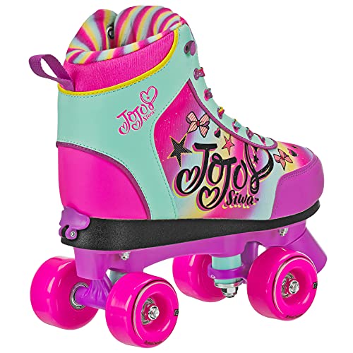 JoJo Siwa Roller Derby Quad Rainbow Colored Roller Skates for Girls – Adjustable by 4 Sizes (3-6, Pink/Purple/Black) | The Storepaperoomates Retail Market - Fast Affordable Shopping