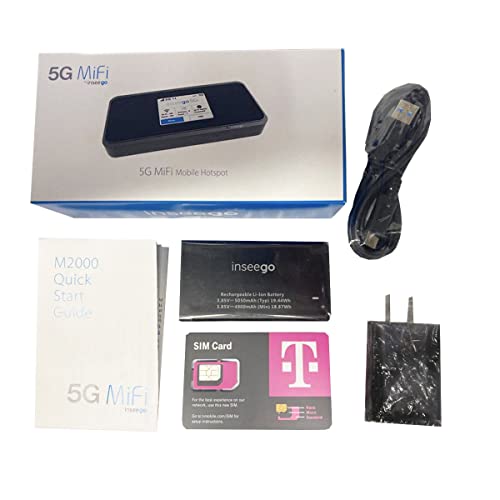 INSEEGO M2000 5G MIFI WiFi-6 Ultimate Hotspot T-Mobile Including a T-Mobile 5G SIM Card & SIMBROS SIMKEY New in Box Complete All OEM REG Price 349.99 | The Storepaperoomates Retail Market - Fast Affordable Shopping