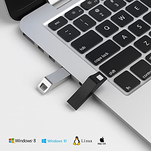 K&ZZ 2 Pack 64GB USB Flash Drive Metal Thumb Drives 64 GB USB 2.0 Memory Stick Flash Drives USB Stick Waterproof USB Drive for PC Laptop, Black and Silver | The Storepaperoomates Retail Market - Fast Affordable Shopping