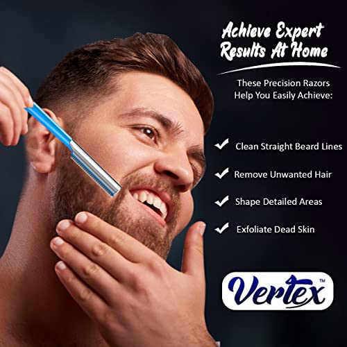 Mens Travel Shaver Razor With Case Mens Beard Shaping Tool Mustache Beards Trimmer Straight Edgers Shave Home Goatee Shaper | Straight Mustaches Edger Angles Disposable Razors Stainless Steel Blade Straightener | The Storepaperoomates Retail Market - Fast Affordable Shopping