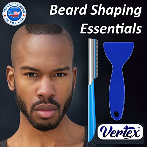 Mens Travel Shaver Razor With Case Mens Beard Shaping Tool Mustache Beards Trimmer Straight Edgers Shave Home Goatee Shaper | Straight Mustaches Edger Angles Disposable Razors Stainless Steel Blade Straightener | The Storepaperoomates Retail Market - Fast Affordable Shopping