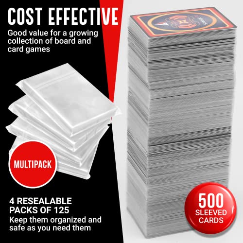 500 Premium Trading Card Sleeves – Standard Size Card Protector Sleeves – Snug Fit Clear Card Sleeves for Games – Ideal as MTG Card Sleeves – Soft Plastic Card Sleeves for Collectors – Not for Sports | The Storepaperoomates Retail Market - Fast Affordable Shopping