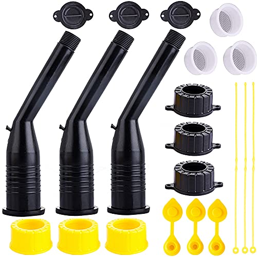 Generic Rigid Gas Can Spout Replacement Universal Kit with Tough Nozzles Screw Collar Vent Cap to Update Your Old Style Plastic 1/2/5/10 Gallon Fit for Midwest Gott Scepter Briggs Rubbermaid, black | The Storepaperoomates Retail Market - Fast Affordable Shopping