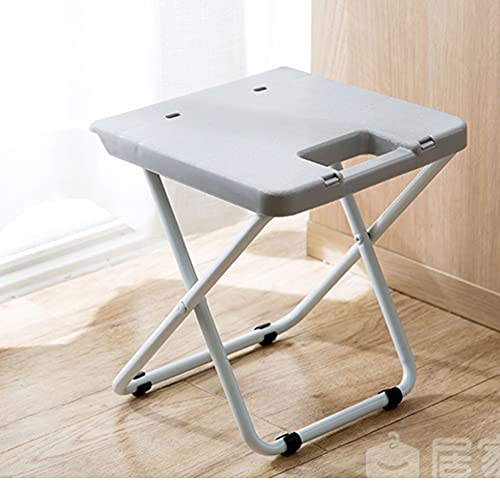 Portable Folding Stool, 10” Lightweight Compact Collapsible Chair, Heavy Duty PP, Steel Frame Legs, 250lbs Capacity, Outdoor Travel, Beach, Fishing, BBQ, Camping, Hiking, Picnic (1-Pack, Grey / Gray) | The Storepaperoomates Retail Market - Fast Affordable Shopping