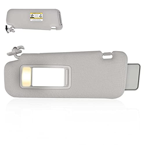 Nakuuly Left Driver Side Sun Visor with Mirror Light Compatible with Mazda CX-9 2010-2015 Replaces TDY1-69-320, TD11-69-320C-75, TD11-69-320D-75 Gray | The Storepaperoomates Retail Market - Fast Affordable Shopping