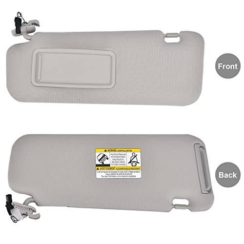 Nakuuly Left Driver Side Sun Visor with Mirror Light Compatible with Mazda CX-9 2010-2015 Replaces TDY1-69-320, TD11-69-320C-75, TD11-69-320D-75 Gray | The Storepaperoomates Retail Market - Fast Affordable Shopping