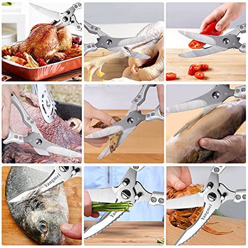 Kitchen Scissors Set,Yangmei Kitchen Scissors Heavy Duty Meat Scissors, Dishwasher Safe Cooking Scissors, Multipurpose Stainless Steel Sharp Utility Food Scissors for Chicken, Poultry, Fish, Herbs | The Storepaperoomates Retail Market - Fast Affordable Shopping