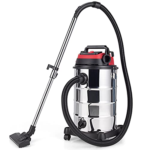 COSTWAY 3-in-1 Wet/Dry Vacuum Cleaner with Blower, 9-Gallon 6 Peak HP Vacuum with Stainless Tank, Flexible Wheels, Portable Shop Vacuum Cleaner for Workshop, Car, Garage, Home, 1200W | The Storepaperoomates Retail Market - Fast Affordable Shopping