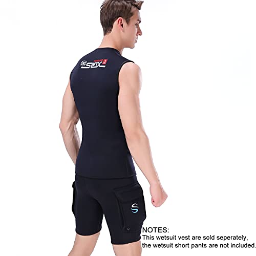 SLINX Wetsuit Vest Men 3mm Neoprene top Sleeveless for Men Diving Surfing Swimming Sailing B1110-L,Black,Large | The Storepaperoomates Retail Market - Fast Affordable Shopping