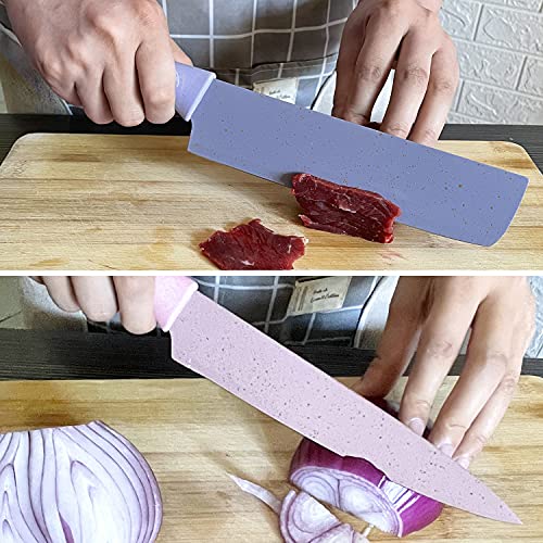Kitchen Knife Sets of 6 pcs Colorful Japanese Stainless Steel Knife Professional Sharp Chefs Knives With Paring,Peeler And Scissors For Cooking,Camping,Travel,BBQ | The Storepaperoomates Retail Market - Fast Affordable Shopping