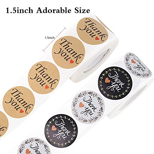 Thank Your Stickers, 1000PCS Reusable Thank You Labels 1.5inch Thank You Stickers Rolls 3 Designs for Gift Packaging, Bakery Package, Wrapping Paper, Envelop Seal, Gift Box, Bubble Mailer, etc | The Storepaperoomates Retail Market - Fast Affordable Shopping