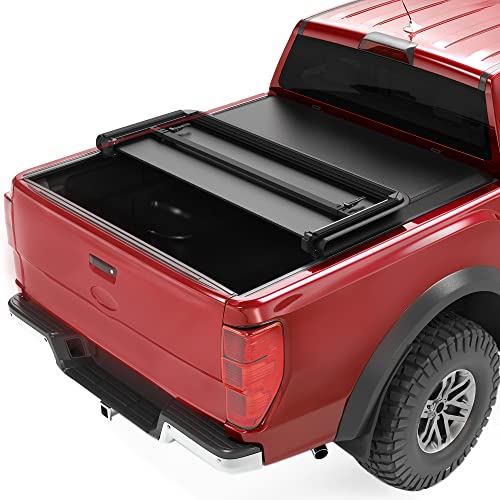 oEdRo Truck Bed Tonneau Cover Soft Tri-fold Compatible with 2019-2023 Ford Ranger, Styleside 5 Feet Bed