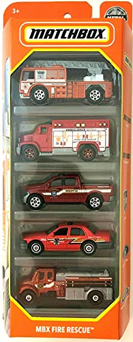 Matchbox MBX Fire Rescue 5 Pack, 1:64 Scale Vehicles | The Storepaperoomates Retail Market - Fast Affordable Shopping