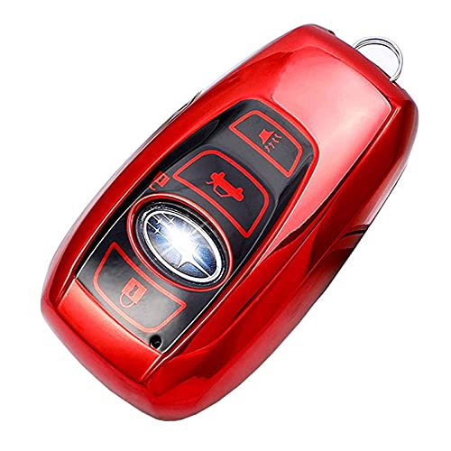 Soft TPU Flip Key Fob Case Holder Jacket Cover Protector for 5 Button Subaru WRX Outback Ascent Forester Crosstrek Legacy Impreza Smart Remote Fob Keys 2018 2019 2020 Key Remote Control Shell (Red) | The Storepaperoomates Retail Market - Fast Affordable Shopping