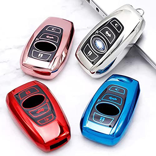Soft TPU Flip Key Fob Case Holder Jacket Cover Protector for 5 Button Subaru WRX Outback Ascent Forester Crosstrek Legacy Impreza Smart Remote Fob Keys 2018 2019 2020 Key Remote Control Shell (Red) | The Storepaperoomates Retail Market - Fast Affordable Shopping