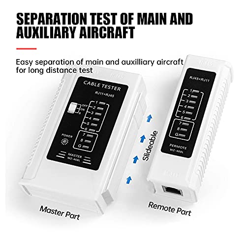 YGGYM Network Cable Tester, Ethernet RJ45 Cable Tester, LAN Phone Line Tester for RJ45 RJ11 Cat5 Cat5e Cat6 Cat7 | The Storepaperoomates Retail Market - Fast Affordable Shopping
