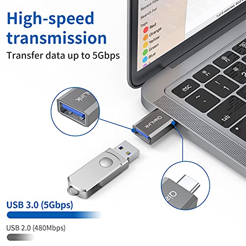 USB C to USB Adapter 2-Pack, Thunderbolt 3 to USB 3.0 OTG Adapter for iMac 2021, MacBook Pro, Chromebook, Pixelbook, Microsoft Surface Go, Samsung Galaxy S8 S9 S10 Plus S20 S21 S22 Ultra Note 9 10 20 | The Storepaperoomates Retail Market - Fast Affordable Shopping