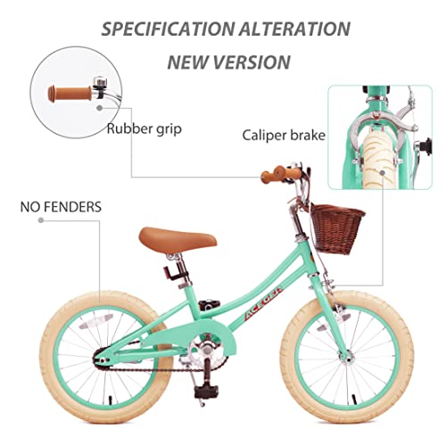 ACEGER Girls Bike with Basket, Kids Bike for 4-9 Years, 14 inch with Training Wheels, 16 inch with Training Wheels and Kickstand, 20 inch with Kickstand. (Spring Green3, 20 inch) | The Storepaperoomates Retail Market - Fast Affordable Shopping