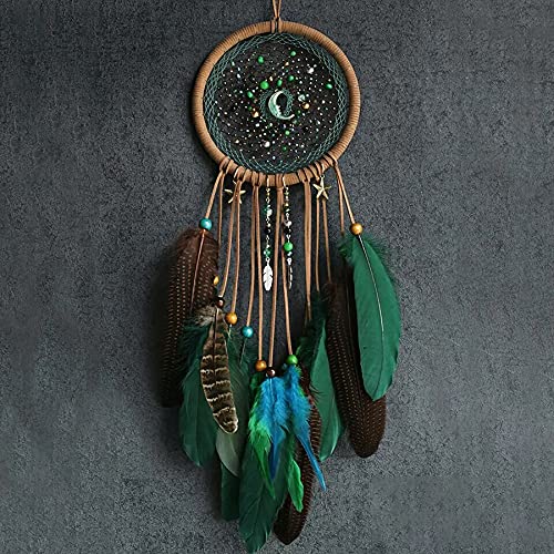 DIY Dream Catcher kit ,Crafts for Adults,Moon Design Dream Catchers,Feather Hanging with Star and Moon.DIY Kits for Bedroom Wall Décor,Directions Updated in 2022
