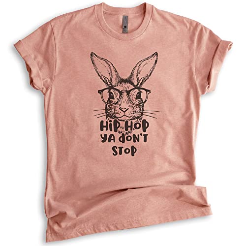 Evertree Clothing Hip Hop Ya Don’t Stop Rabbit Shirt, Unisex Women’s Men’s Shirt, Easter Shirt, Easter Bunny Tee, Hipster T, Heather Sunset, Small | The Storepaperoomates Retail Market - Fast Affordable Shopping