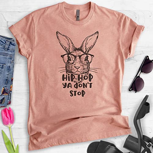 Evertree Clothing Hip Hop Ya Don’t Stop Rabbit Shirt, Unisex Women’s Men’s Shirt, Easter Shirt, Easter Bunny Tee, Hipster T, Heather Sunset, Small | The Storepaperoomates Retail Market - Fast Affordable Shopping