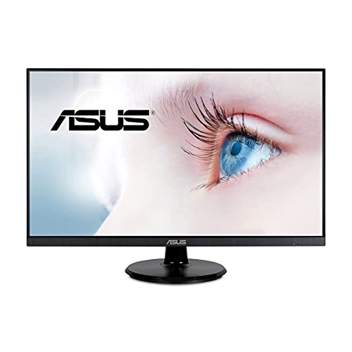 ASUS 27” 1080P Monitor (VA27DQ) – Full HD, IPS, 75Hz, Speakers, Adaptive-sync/FreeSync, Low Blue Light, Flicker Free, VESA Mountable, Frameless, HDMI, VGA, DisplayPort, Tilt Adjustable (Renewed)