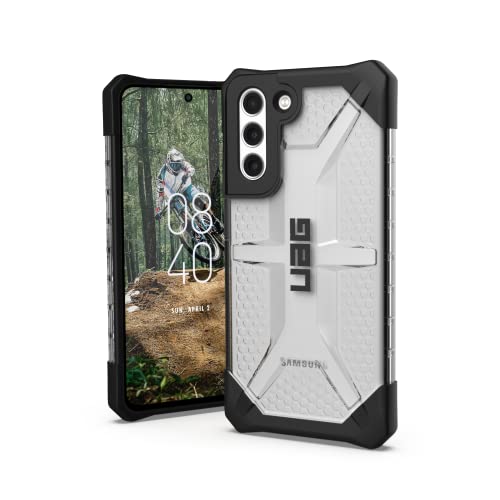 URBAN ARMOR GEAR UAG Designed for ﻿Samsung Galaxy S21 FE Case Clear Ice (﻿﻿SM-G990) Rugged Lightweight Slim Shockproof Transparent Plasma Protective Cover, [6.4 inch Screen]