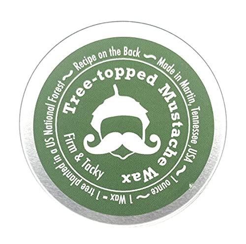 1oz. Tree-topped Mustache Wax Tacky Firm – from Green Beard Grmng