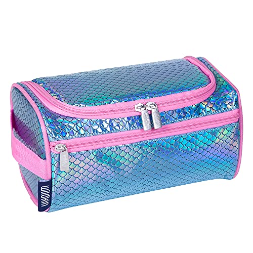 Wildkin Toiletry Bag for Boys, Girls, and Adults, Toiletry Bags Measures 9.5 x 5 x 5 Inches, Multifunctional, Spacious and Ideal Sized for Weekend or Overnight Travel Bag (Mermaid Scales)