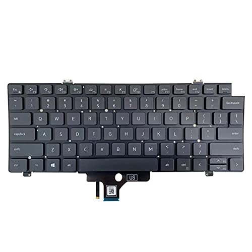 LXDDP Laptop Replacement US Layout Backlit Keyboard for DELL Latitude 7420 7410 5420 Black