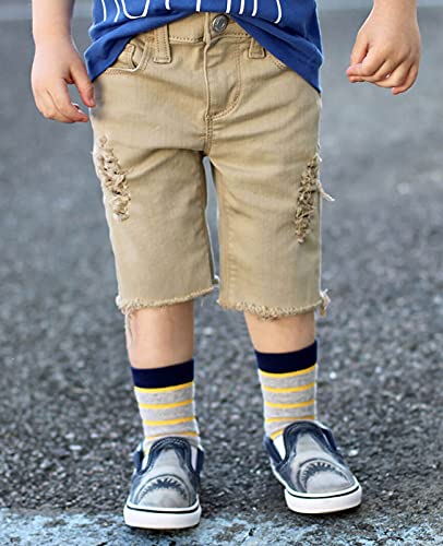 Jefferies Socks Boy’s Stripe Pattern Crew Socks 6 Pack, Multi, Medium | The Storepaperoomates Retail Market - Fast Affordable Shopping