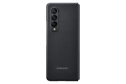 Samsung Galaxy Z Fold 3 Phone Case, Aramid Protective Cover, Heavy Duty, Shockproof Smartphone Protector, US Version, Black (EF-XF926SBEGUS)