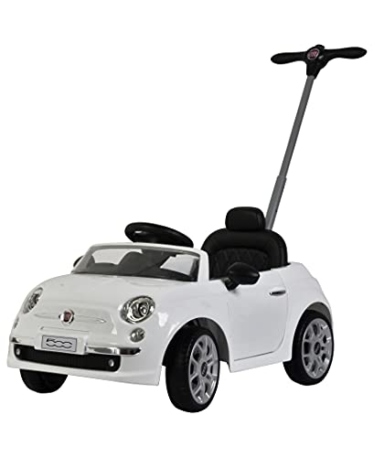 Best Ride On Cars Fiat 500 Push Car, White 37 x 19 x 12 inches