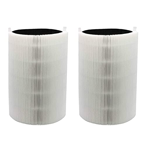 Think Crucial Replacement Particle & Carbon Filter Compatible with Blueair 411, 411+ & MINI Air Purifiers, Compare to Model # F411PACF102174 Foldable (2 Pack)
