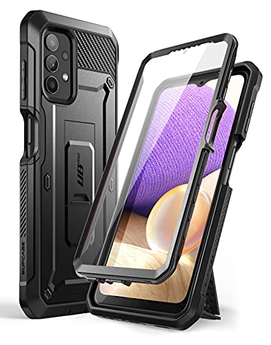 SUPCASE Unicorn Beetle Pro Series Full-Body Dual Layer Rugged Holster & Kickstand Case with Built-in Screen Protector Case for Samsung Galaxy A32 5G (2020 Release), Black