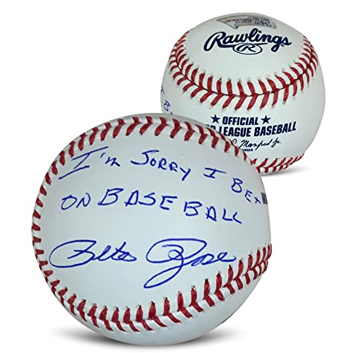 Pete Rose Autographed MLB Signed I’m Sorry I Bet On Baseball Fanatics Authentic COA With UV Display Case