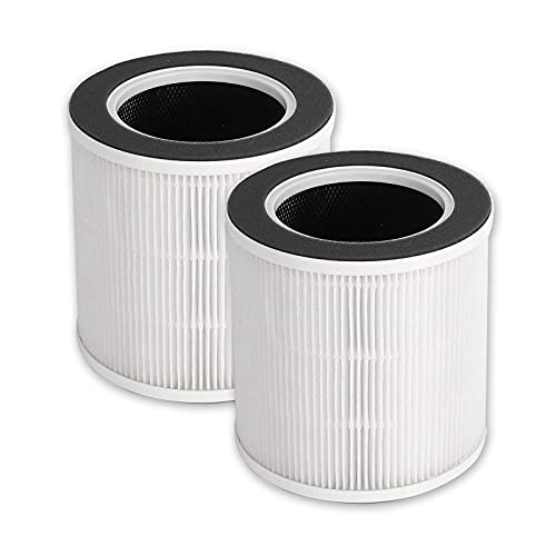 PUREBURG 2-Pack Replacement 3-IN-1 HEPA with Activated Carbon Filters Compatible with HOKEKI VK-6067B Air Purifier