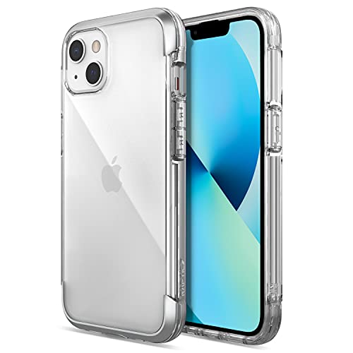 RAPTIC Air Phone Case Compatible with iPhone 13, Shockproof Protective Thin Clear Case, Aluminum Metal Bumper, Wireless Charging, 13ft Drop Protection, Fits iPhone 13, Clear