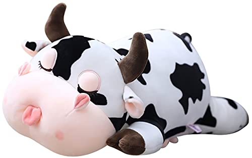 WUZHOU Cow Stuffed Animals, Soft Cow Pillow Plush Toys Gifts for Kids, Throw Sleeping Pillow Toy Gift for Girls Girlfriend, Multiple Size (30cm/11.8in)