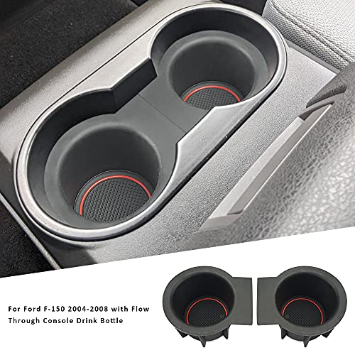 AOTEMILK TPE Console Cup Holder Inserts Replacement for Ford F150 2004-2008 with Flow Through Console Drink Bottle Hold for 2003-2006 Ford Expedition & Lincoln Navigator | The Storepaperoomates Retail Market - Fast Affordable Shopping
