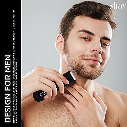 SHAV Electric Below-The-Belt Trimmer Built for Men, Men’s Grooming kit | Hair Trimmer Kit: Replaceable Ceramic Blade, Waterproof Groin & Body Shaver, Standing Recharge Dock | The Storepaperoomates Retail Market - Fast Affordable Shopping