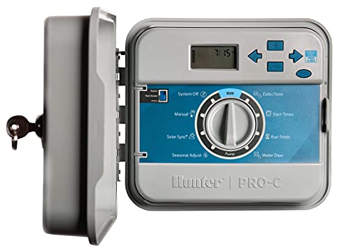 Hunter Industries Hunter PROC PC400i Irrigation Controller for Residential and Light Commercial Modular 4Station Base, Plastic Indoor Wall Mount