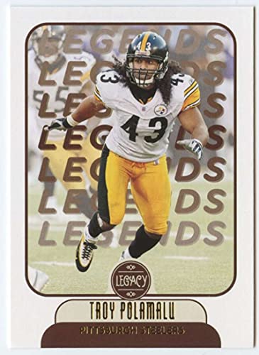 2021 Panini Legacy #104 Troy Polamalu Pittsburgh Steelers Legends Official NFL Football Trading Card in Raw (NM or Better) Condition