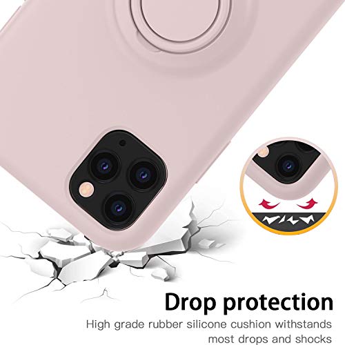 Thomo for iPhone 11 Pro Max Case [Liquid Silicone Ring Holder Kickstand] [Anti-Scratch Microfiber Lining], Full-Body Protective Bumper Cover Case for iPhone 11 Pro Max – Pink Sand | The Storepaperoomates Retail Market - Fast Affordable Shopping