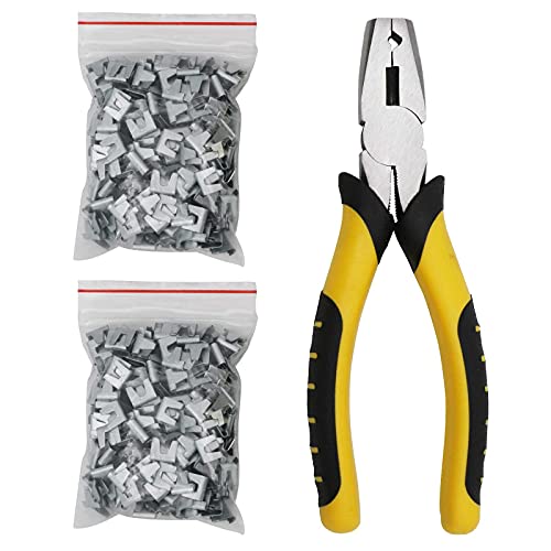 nomal Wire Cage Buckle Pliers with 600 Wire Cage Clips Wire Cage Fasten Clips Buckle Pliers Pet Cage Building installation Clips Tools