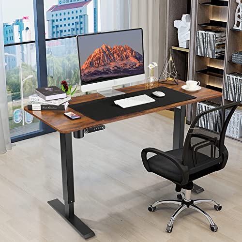 farexon Electric Standing Desk Adjustable Height, 48x 24 Inches Sit Stand Desk with Double Crossbeam Structure, Four Preset Heights, 27”-45” Lifting Range Stand up Desk for Home Office | The Storepaperoomates Retail Market - Fast Affordable Shopping