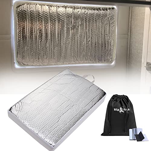 Big Ant RV Vent Insulator and Skylight Cover with Reflective Surface, RV/Camper Skylight Insulator Energy-saving RV Vent Cushion Fits 14x22x2.75” RV Vents ( With Storage Bag )