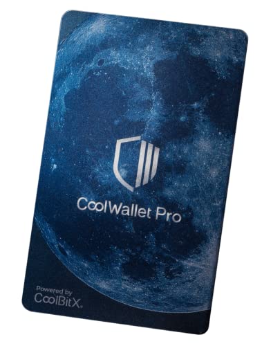 CoolWallet Pro- Crypto Hardware Wallet with NFT and MetaMask Support, Bluetooth, Wireless, Cryptocurrency Cold Storage, BTC, Bitcoin, ETH, Ethereum, XRP, USDT, ERC20 Tokens, BEP20 Tokens